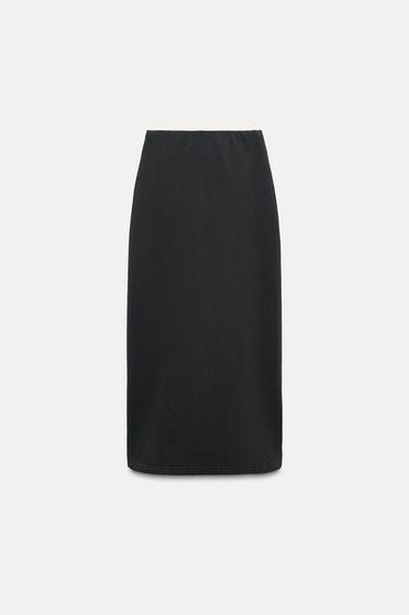 PLUSH MIDI SKIRT - Charcoal by Zara - Image 5