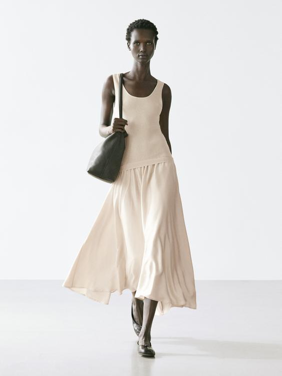 Contrast strappy dress