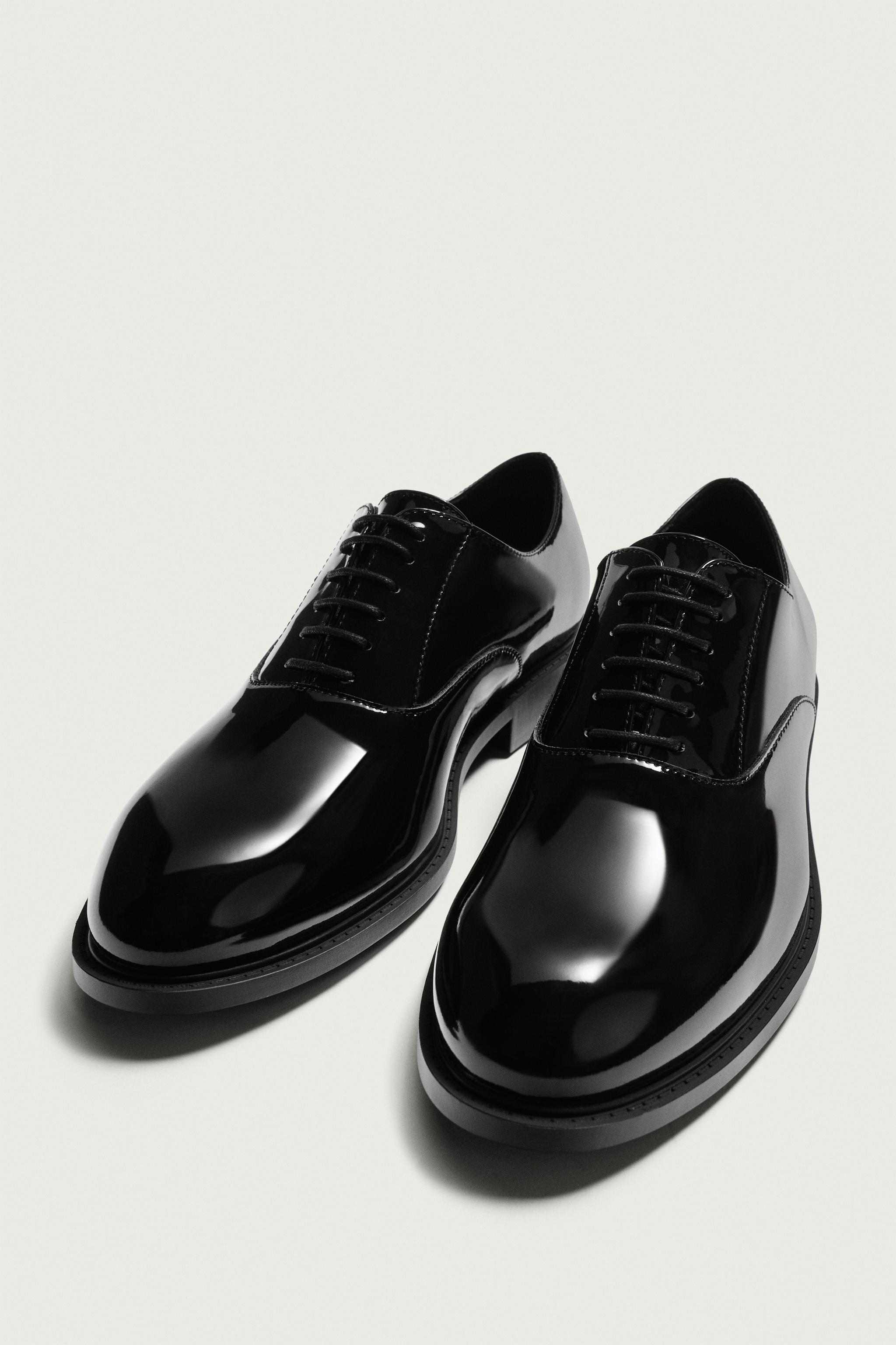 Обувь Zara PATENT LEATHER EFFECT DRESS SHOES — фото 5