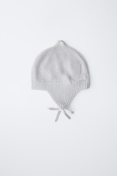 PURL KNIT BONNET - Blue / Grey by Zara - Image 3