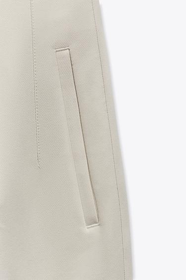 HIGH-WAIST TROUSERS - Oyster-white by Zara - Image 9