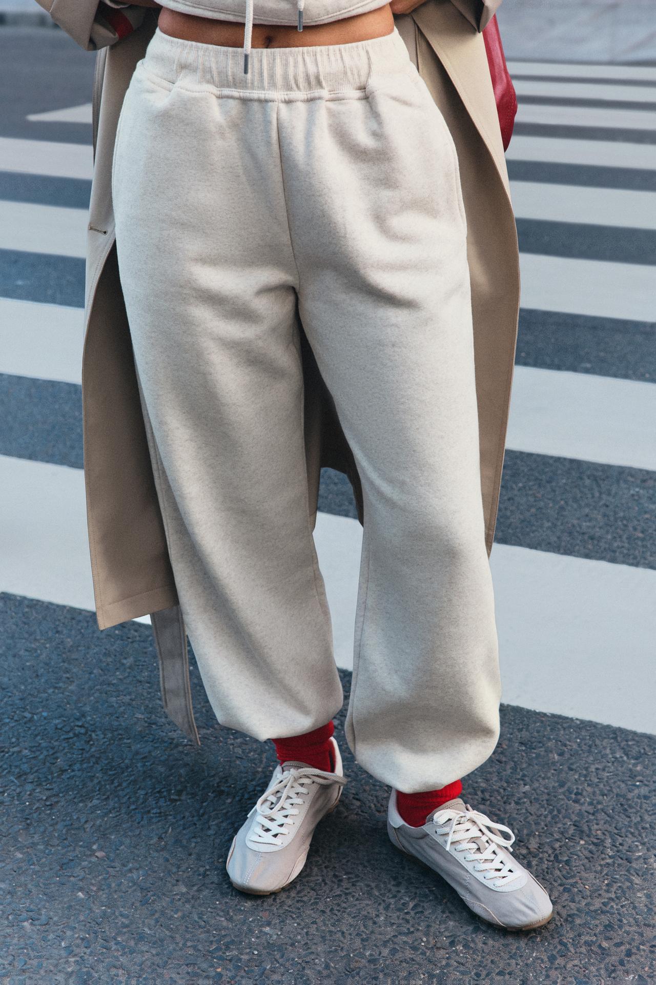 BASIC FLEECE PANTS — Sand / Marl