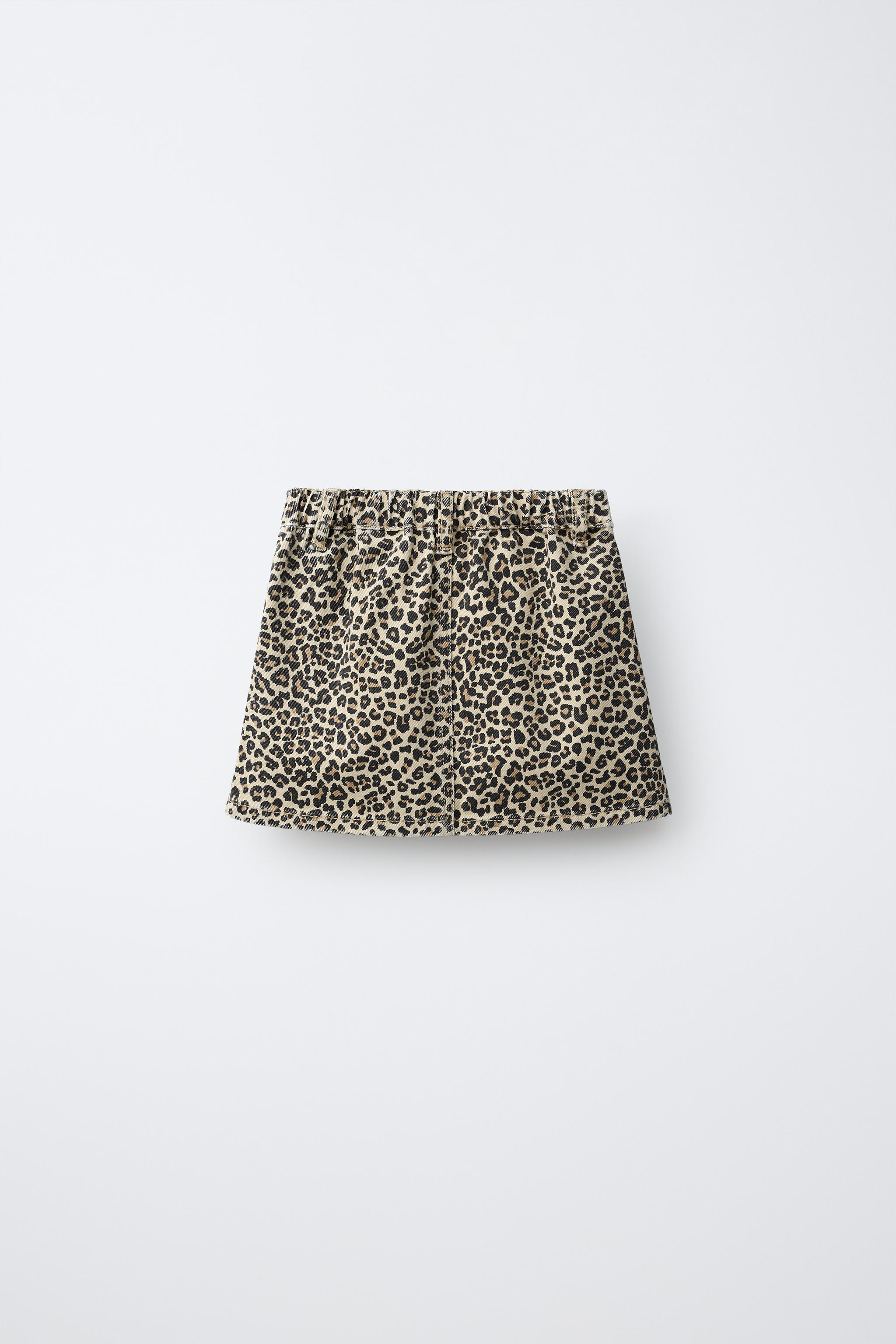 Детские юбки Zara ANIMAL PRINT TWILL SKIRT — фото 3
