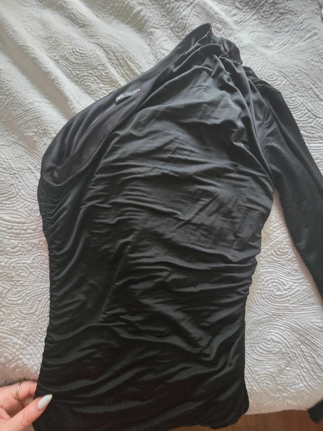 RUCHED ASYMMETRIC DRESS - Image 4