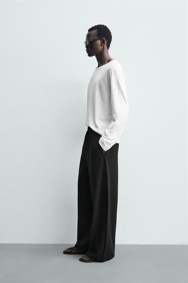 RELAXED FIT JOGGERS WITH SEAMS - Black by Zara - Image 3