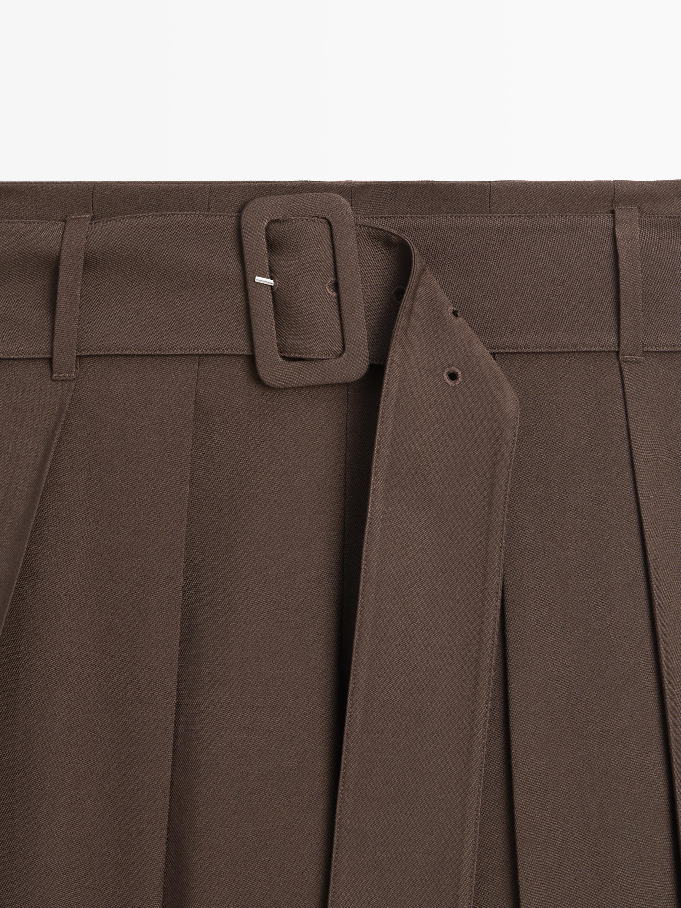 Jupe-culotte midi plissée