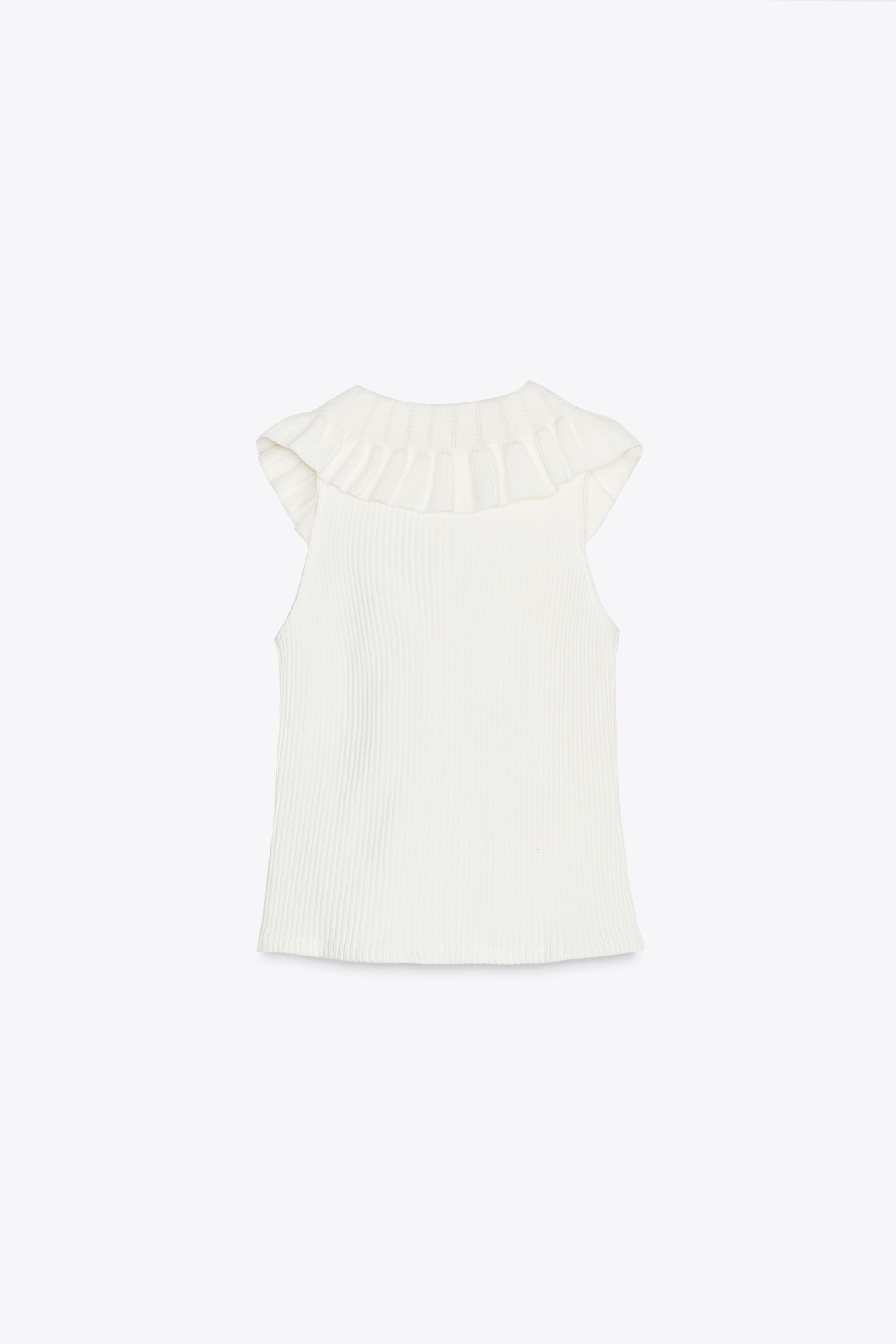 PETER PAN COLLAR KNIT TIED TOP