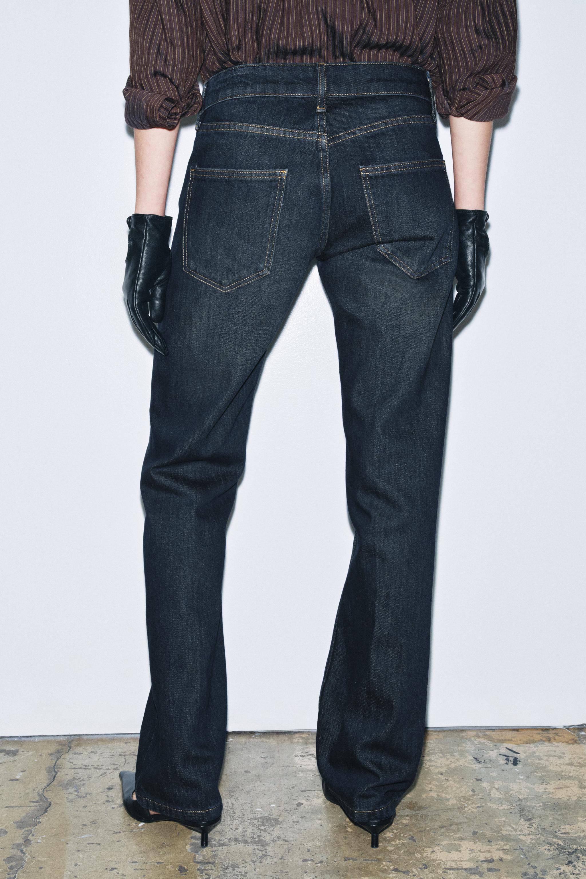 ZW COLLECTION LOW-RISE STRAIGHT LEG JEANS