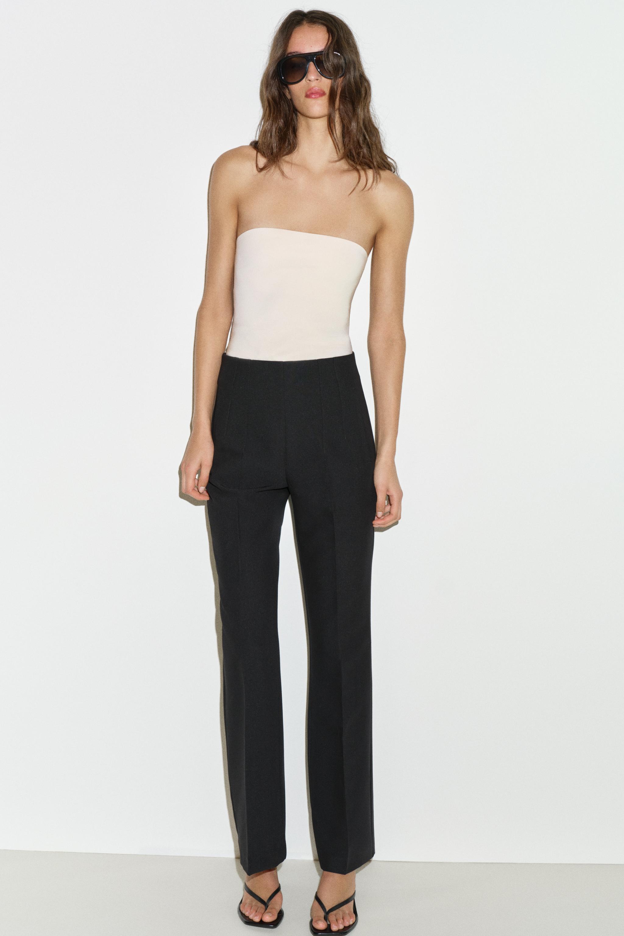 HIGH-WAISTED PANTS WITH BACK ZIP