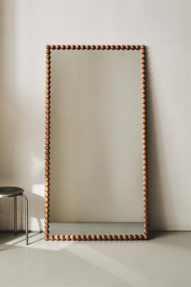 GRAND MIROIR MURAL RECTANGULAIRE CADRE BOIS - Marron de Zara - Image 4