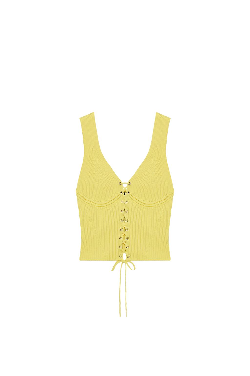 RIB KNIT CORSET TOP - image 3