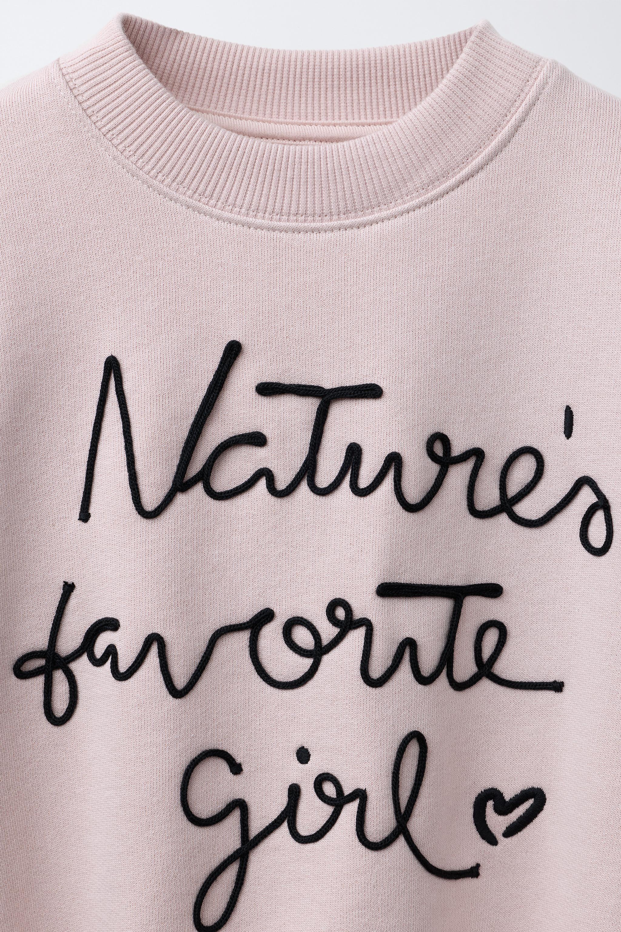 EMBROIDERED TEXT SWEATSHIRT