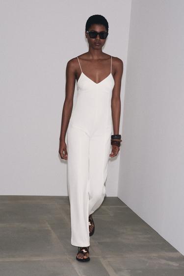 MONO LARGO INTERLOCK - Blanco de Zara