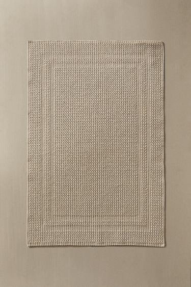 CHECK TEXTURED BATH MAT - Light beige by Zara - Image 5