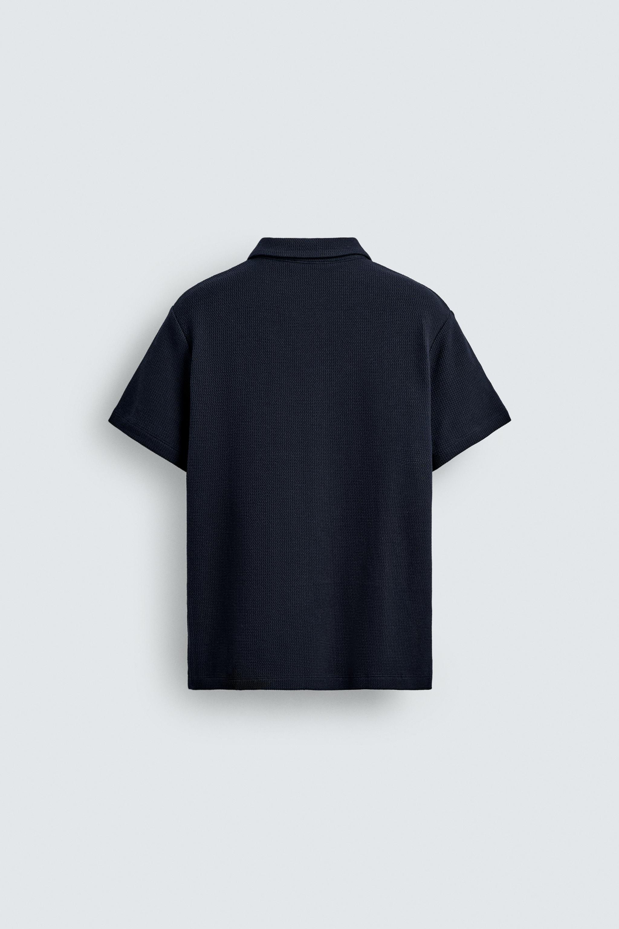 REGULAR FIT TEXTURED POLO