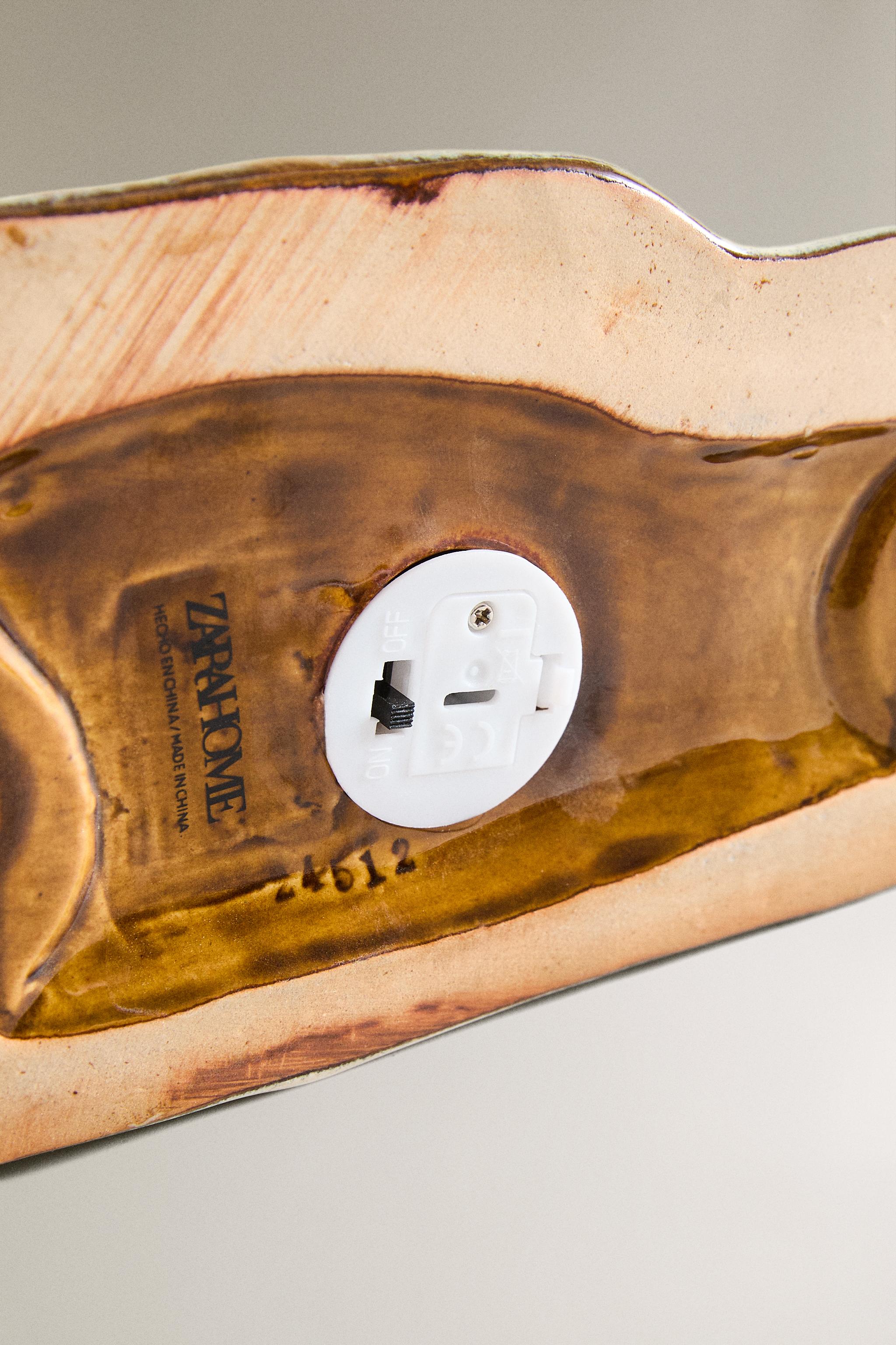 LIGHT-UP PORCELAIN HOUSE WITH PINE TREES CHRISTMAS ORNAMENT