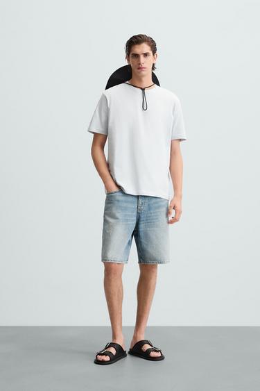 CAMISETA MEDIUM WEIGHT BÁSICA - Azul claro de Zara