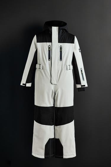 MONO KAPUZEN-OVERALL WINDFEST UND WASSERABWEISEND RECCO® SYSTEM SKIKOLLEKTION - Hellgrau von Zara