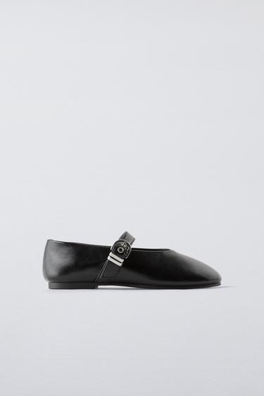BAILARINA HEBILLA - Negro de Zara - Imagen 0