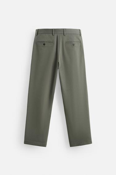 REGULAR FIT CHINO TROUSERS - Khaki by Zara