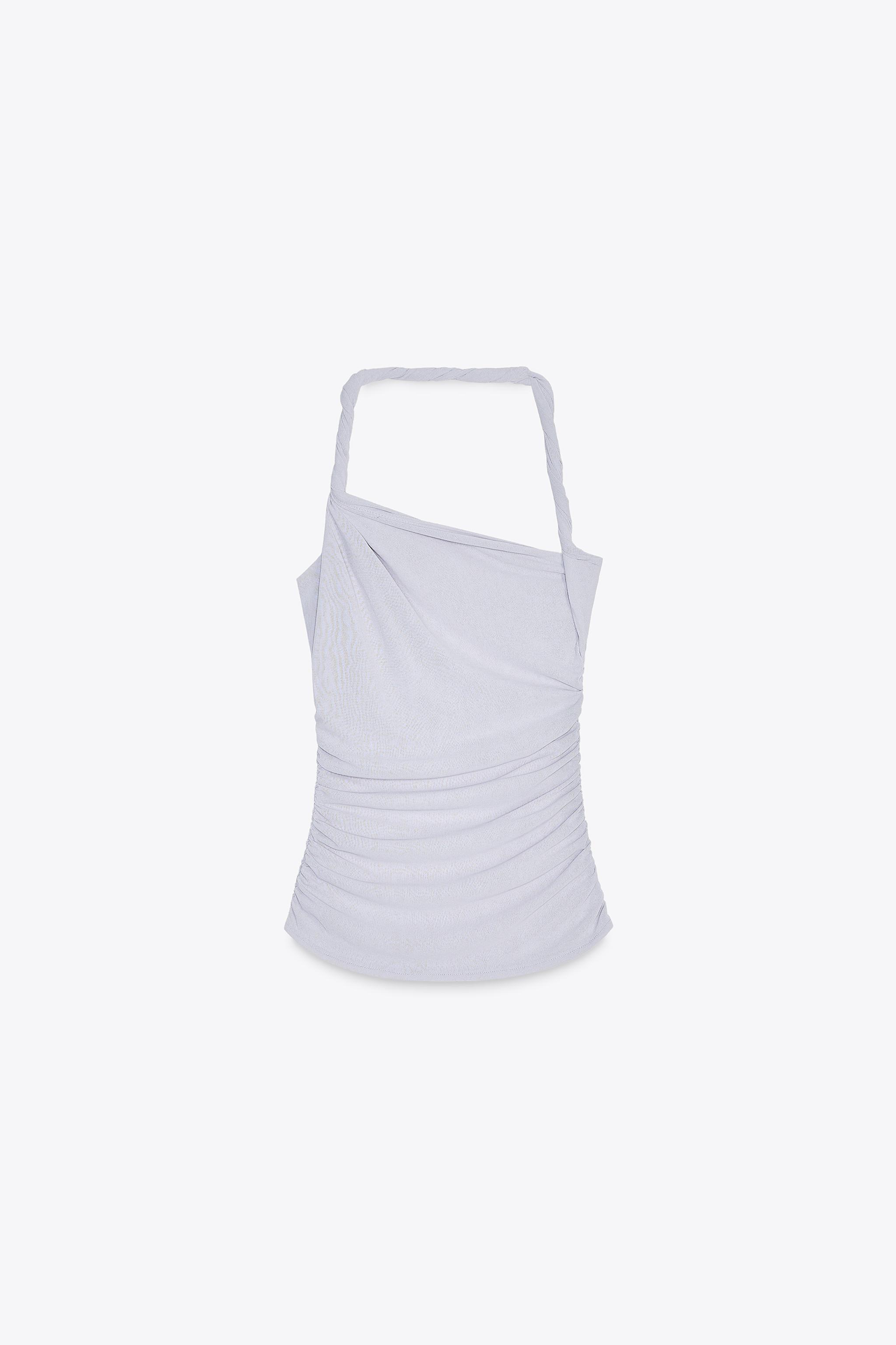 TOP HALTER ASYMÉTRIQUE