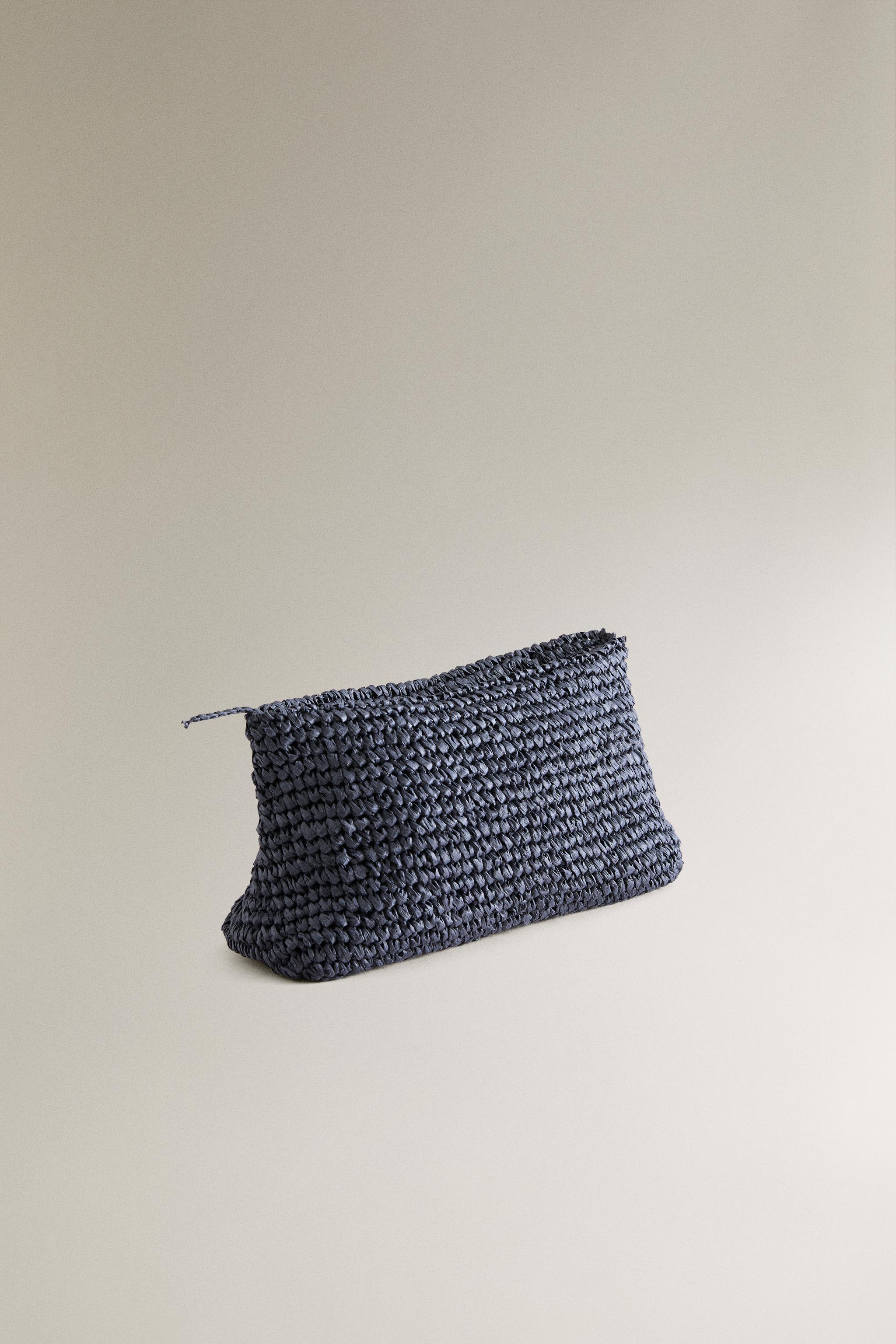 LARGE PAPER MAKEUP BAG — Navy Blue (alternate view)