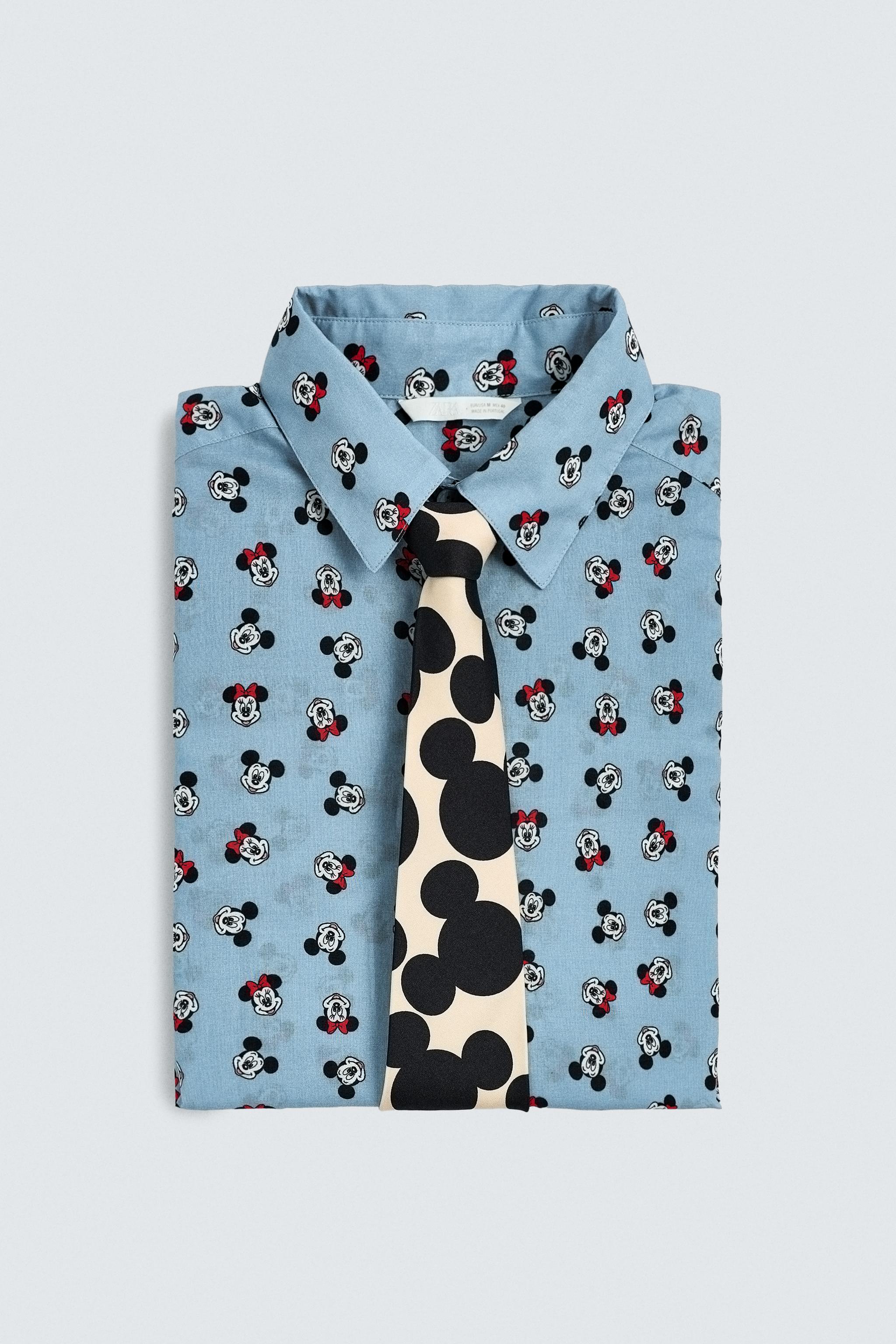 タグ付き新品★ZARAのミッキーマウスシルエットネクタイ★マルチカラー色 ミッキーマウス シルエット ネクタイ HARRY LAMBERT FOR ZARA X DISNEY