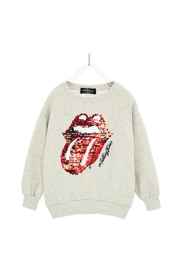 ROLLING STONES SWEATSHIRT WITH DOUBLE SEQUINS