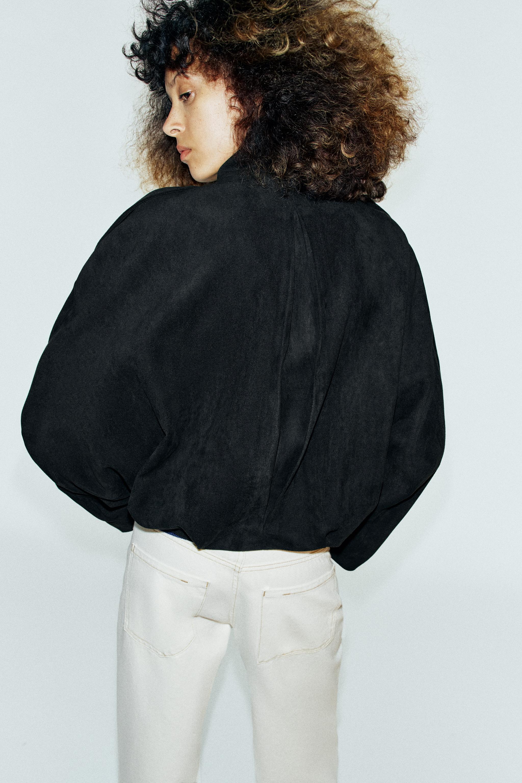 BLOUSON BOMBER EFFET DAIM