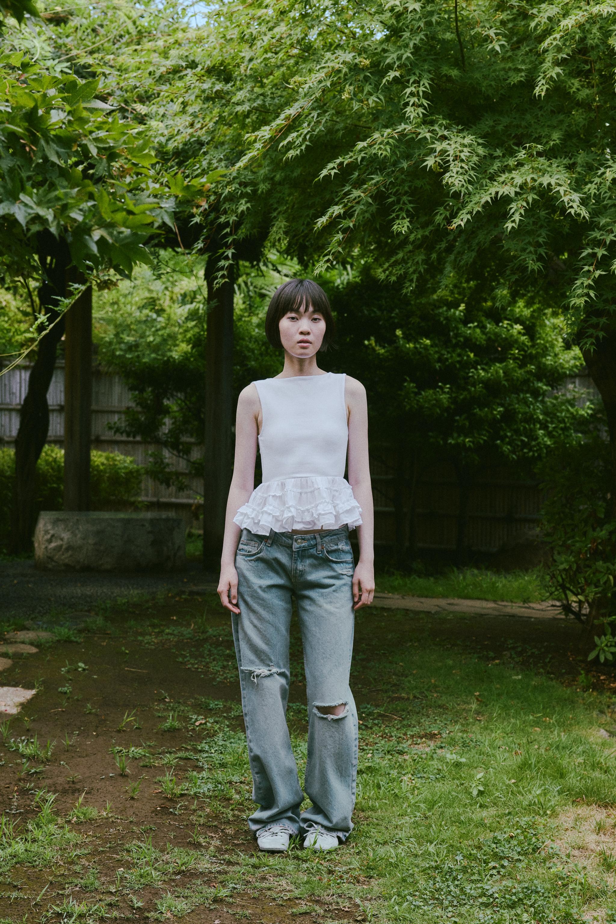 ZARA NANUSHKA ワイドレッグジーンズ 最終価格 ZARA NANUSHKA ワイドレッグジーンズ