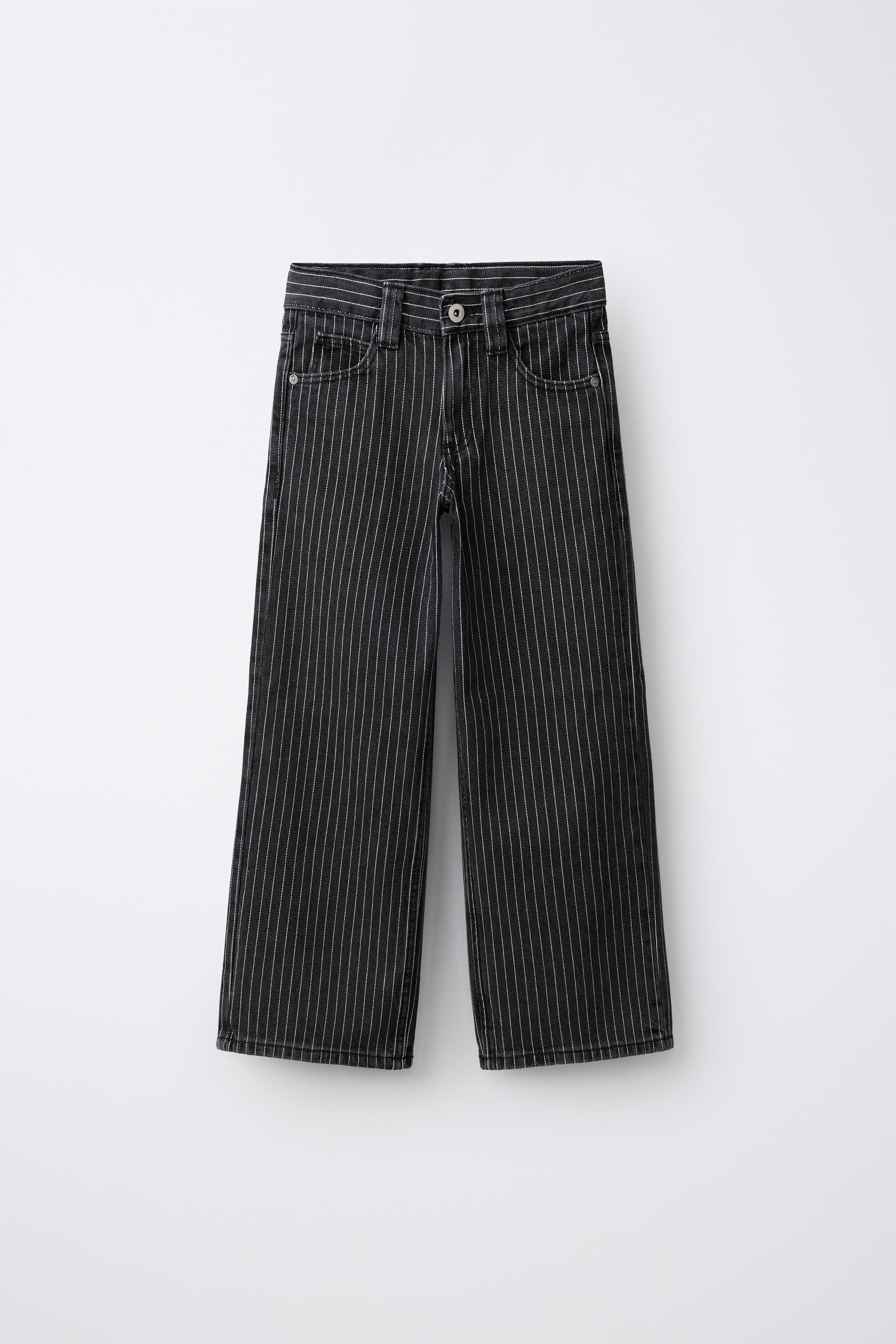 JEANS WIDE LEG RAYURES