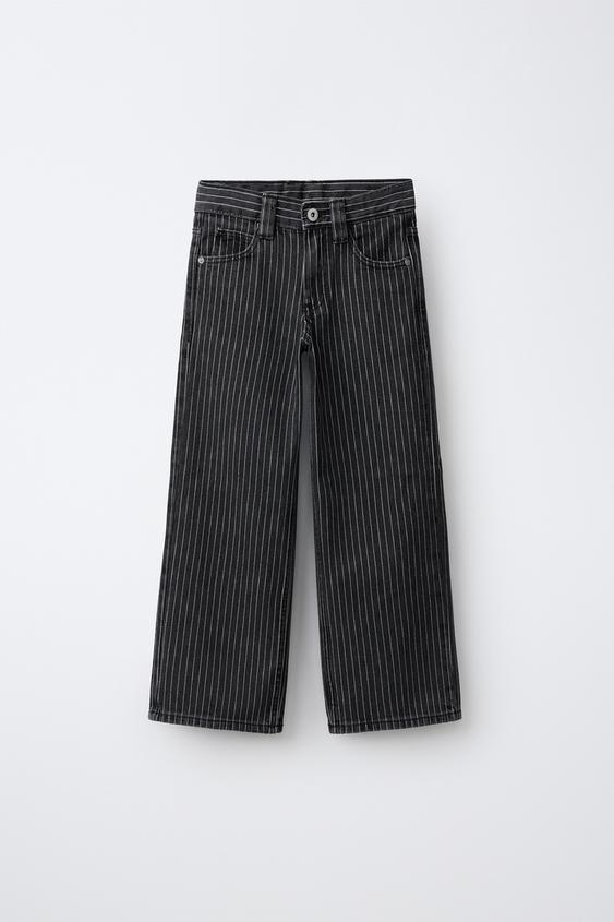 WIDE-LEG-JEANS MIT streifen - Schwarz von Zara - Bild 0