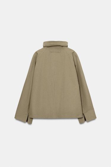 REVERSIBLE CHECK JACKET ZW COLLECTION - Light beige by Zara - Image 8
