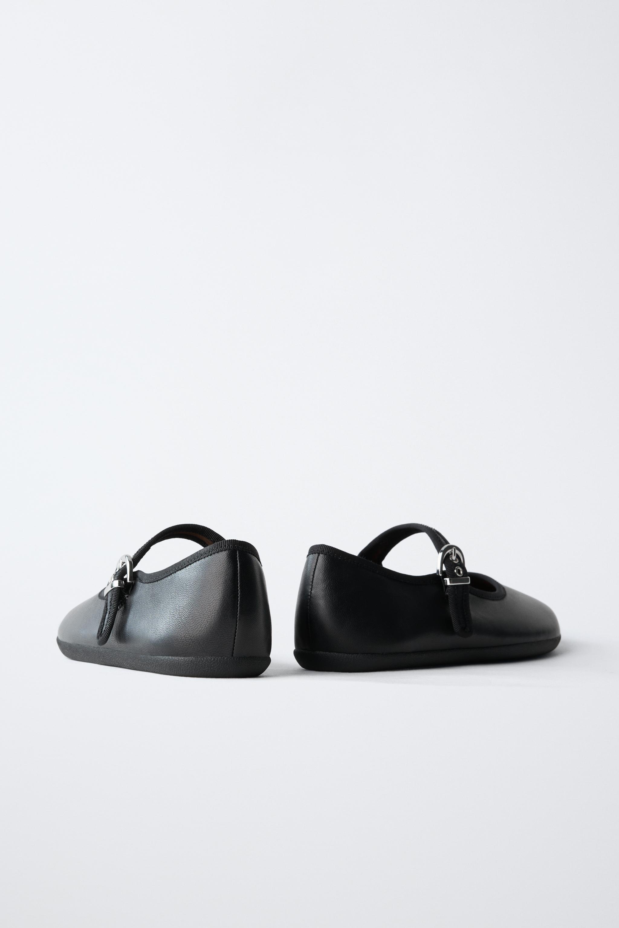 Обувь Zara LEATHER BAREFOOT BALLET FLATS — фото 7