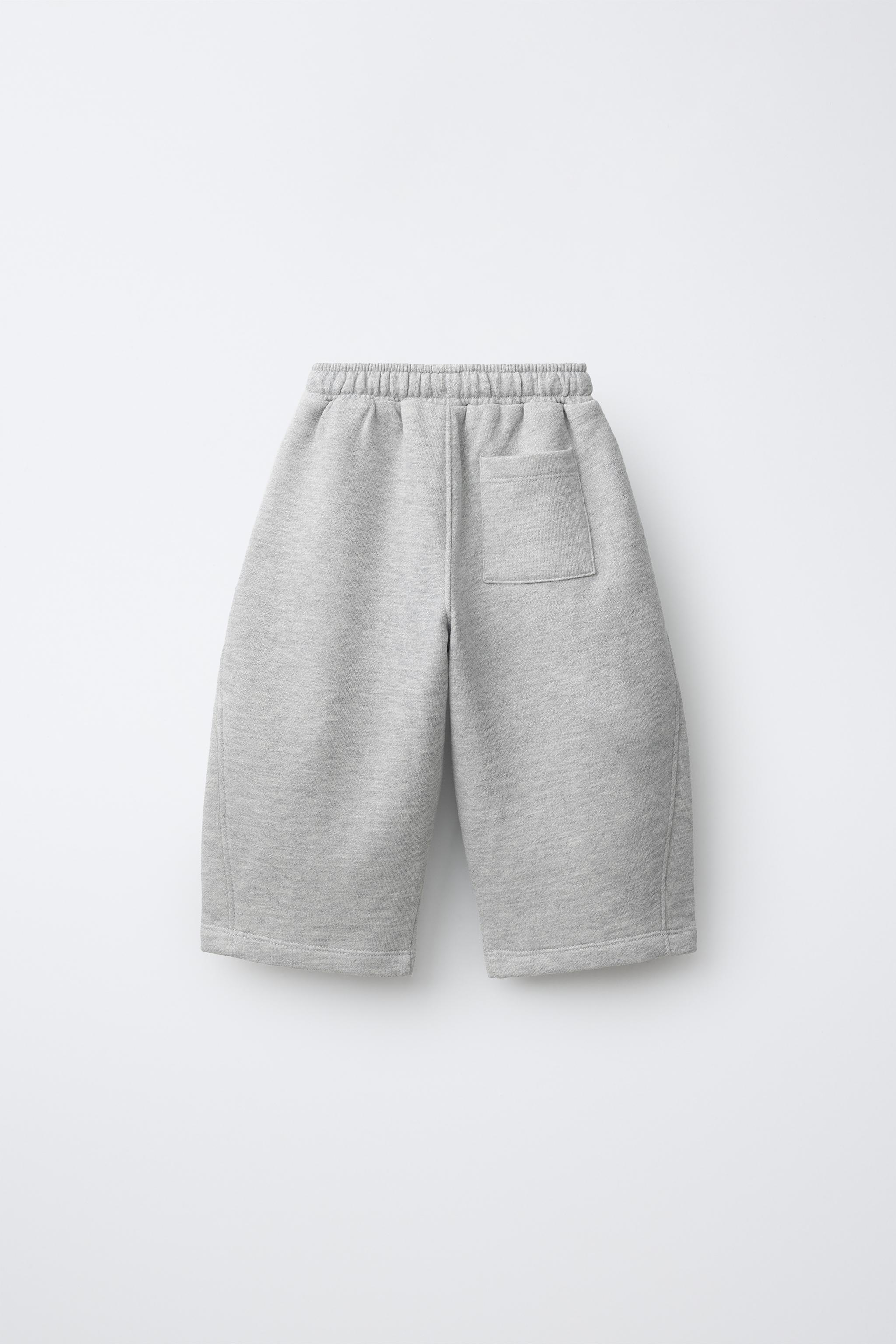 SOLID BALLOON PANTS — Gray