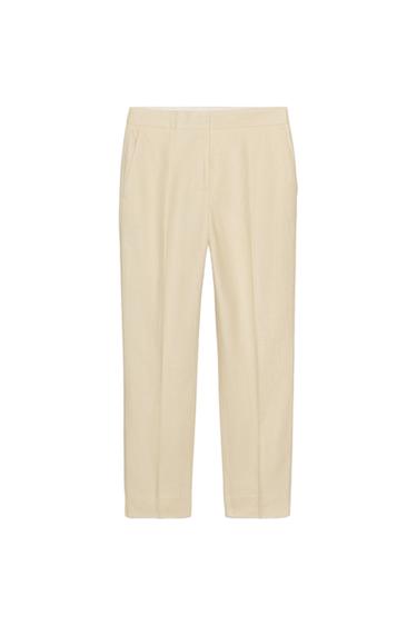 PANTALÓN TOBILLERO ABERTURA - Mantequilla de Zara