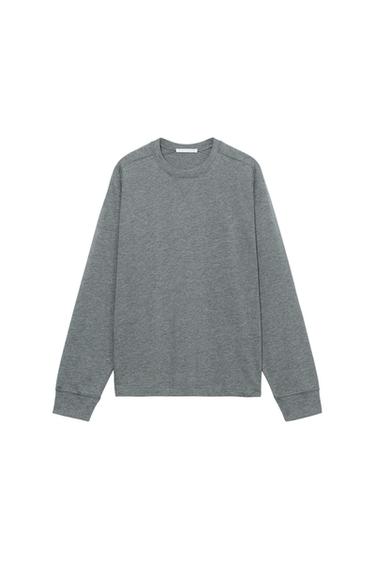 ROUND NECK SWEATSHIRT - Grey marl by Zara