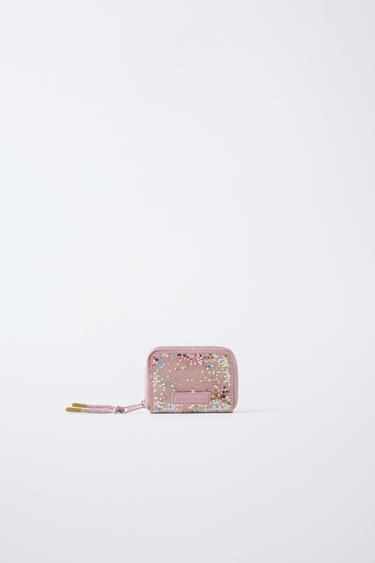 EMBELLISHED WALLET - Pink by Zara - Image 0