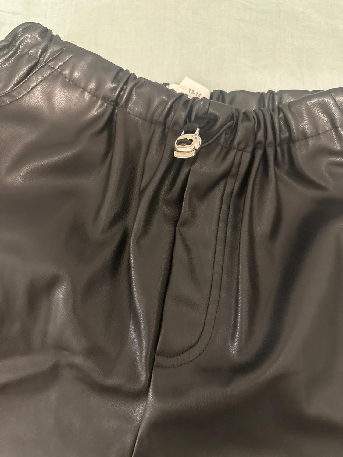 FAUX LEATHER PARACHUTE TROUSERS - Image 3