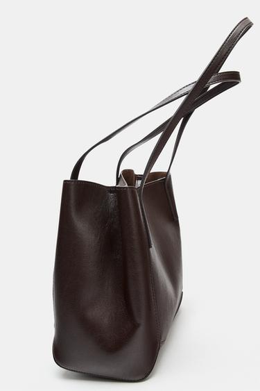 TOTE BAG WITH DETAILS - Brown by Zara - Image 3