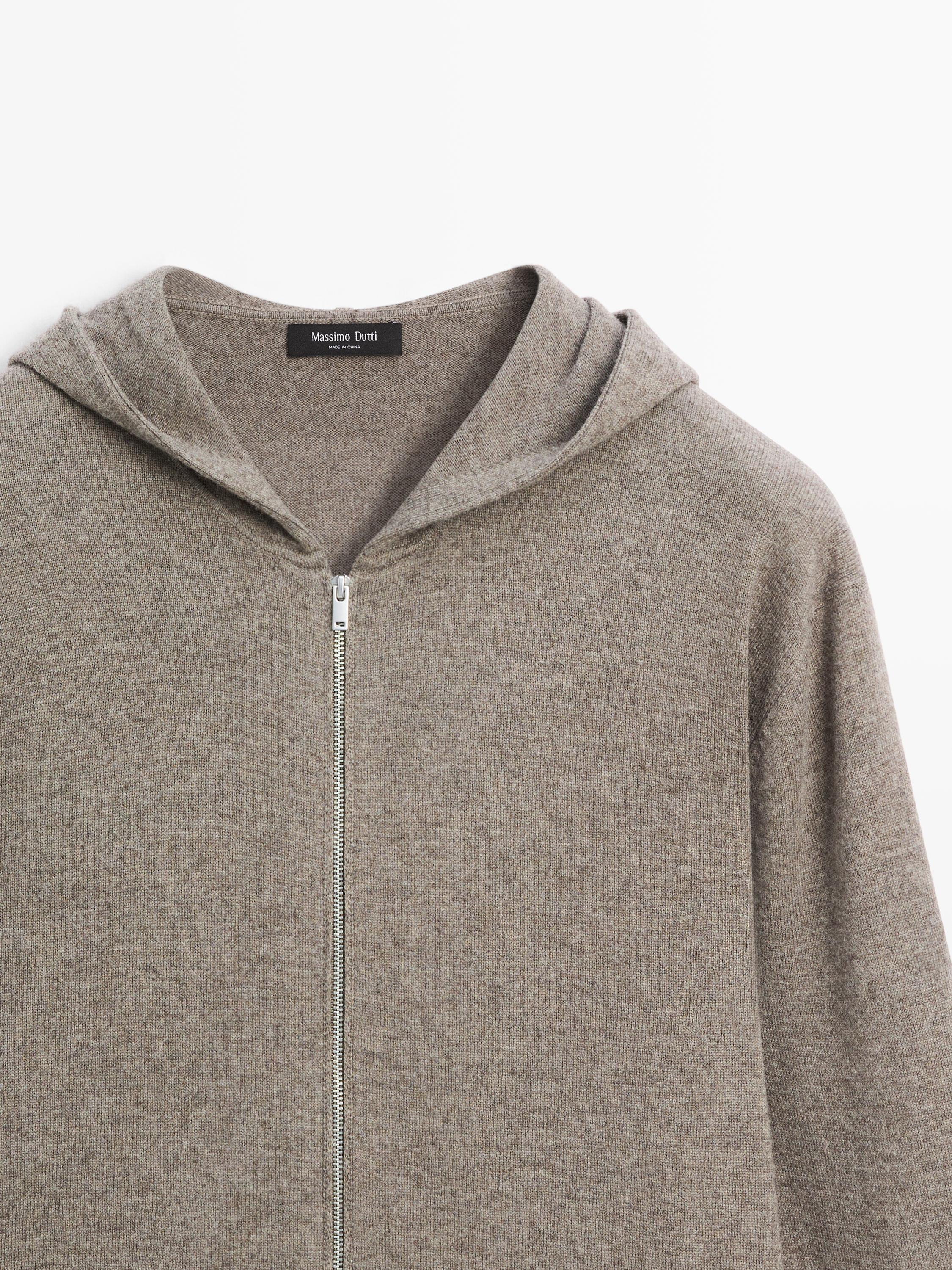 Cardigan laine à capuche