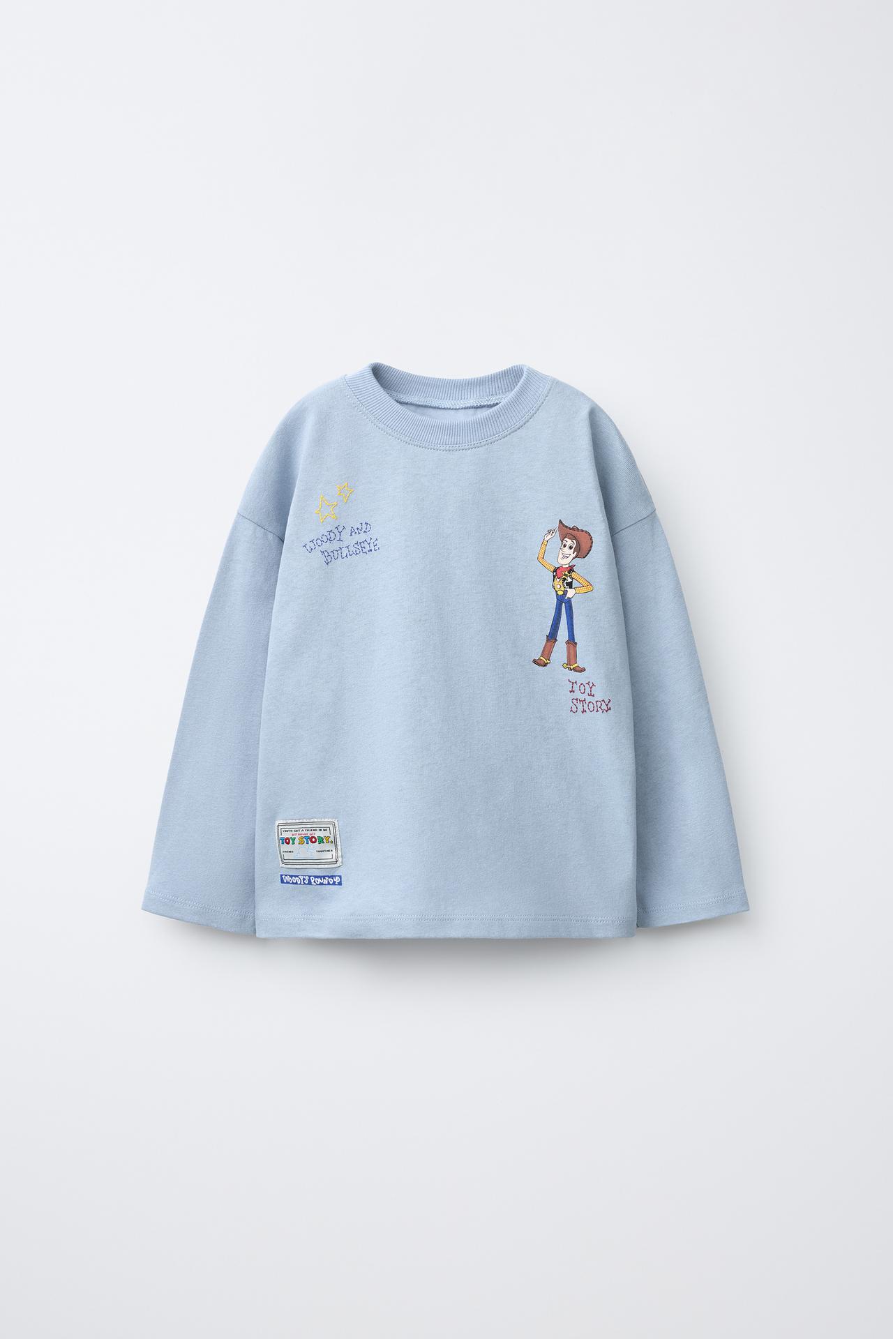 TOY STORY © DISNEY PIXAR PRINTED AND EMBROIDERED T-SHIRT — Light blue