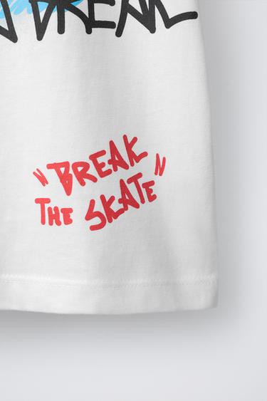 GRAFFITI PRINT T-SHIRT - White de Zara - Image 3