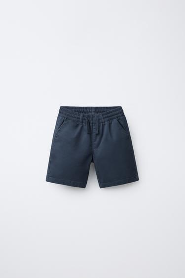 Zara CHINO SHORTS - Blue