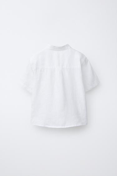 CHEMISE 100 % LIN - Écru de Zara - Image 1