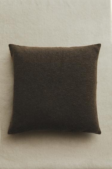 HOUSSE DE COUSSIN EN POINT - Kaki de Zara