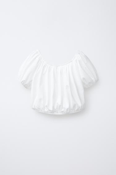 COMBINED ELASTICATED TOP - White by Zara - Image 1