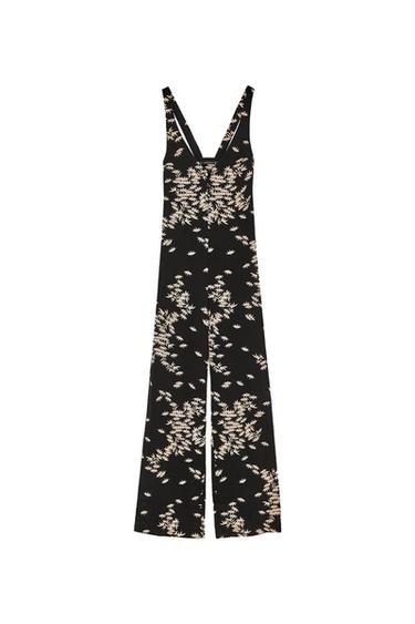 LONG FLORAL PRINT JUMPSUIT