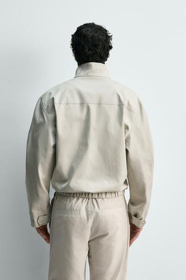 LIGHTWEIGHT COTTON JACKET - Stone by Zara - Image 2