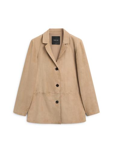 Zara Suede leather blazer with pocket details - Sand